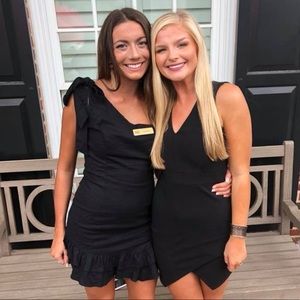 LOVERS + FRIENDS black one shoulder formal dress!